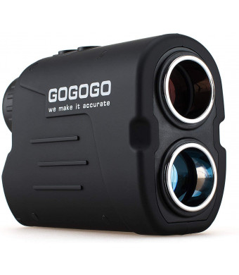 Gogogo Sport Laser Golf/Hunting Rangefinder, 6X Magnification Clear View 650/900 Yards Laser Range Finder, Accurate Scan, Slope Function, Pin-Seeker and Flag-Lock and Vibration, Easy-to-Use Range Finder