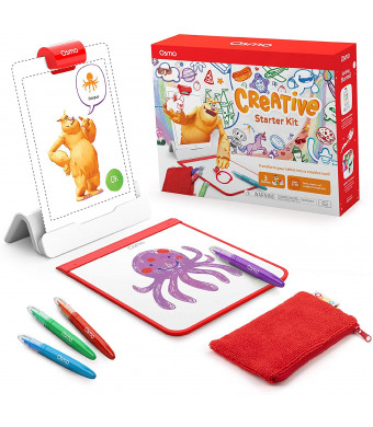 Osmo - Creative Starter Kit for iPad - Ages 5-10 - Creative Drawing and Problem Solving/Early Physics - STEM - (Osmo Base Included)