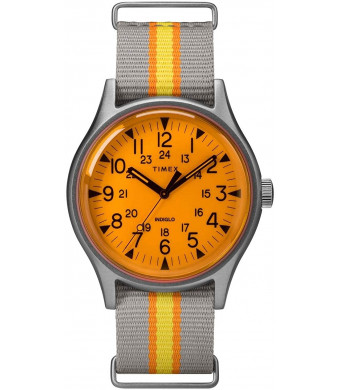 Timex MK1 Aluminum California Orange Dial Canvas Strap Men's Watch TW2T25500