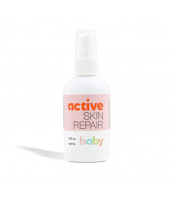 Active Skin Repair Baby Spray  The Safe, Non-Toxic and Natural Baby Spray for Diaper Rash, Cuts, Wounds, Scrapes, Skin Irritations and More. No-Sting (3 oz Spray)