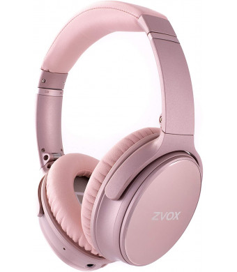 ZVOX AccuVoice AV50 Bluetooth Noise Cancelling Headphones with AccuVoice Dialogue Boost Technology - Rose Gold