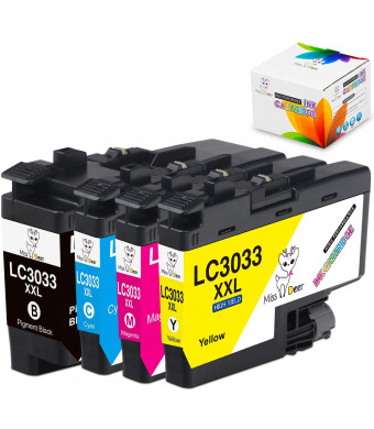 MS Deer Upgraded LC3033 Ink Cartridges, Replacement for Brother LC3033XXL LC3033 LC3035XXL LC3035 Work for Brother MFC-J995DW MFC-J805DW MFC-J815DW (1Black, 1Cyan, 1Magenta, 1Yellow) 4 Pack