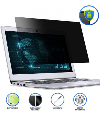 15.6 Laptop Privacy Screen Filter, Anti-Glare/Anti Scratch Laptop Screen Protector for Widescreen Laptops Display 16:9