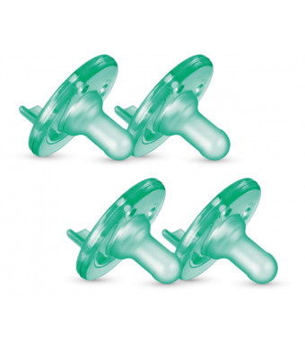 Philips AVENT Soothie Pacifier, 0-3 Months, Green, 4 Pack, SCF190/41