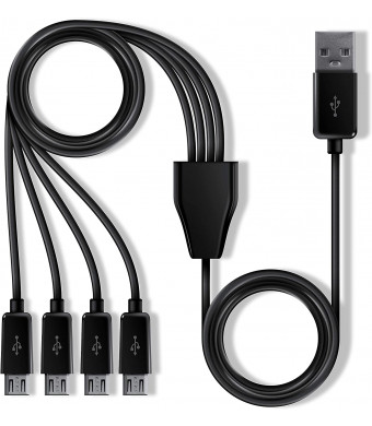 My Arcade Multi-Cable - USB Splitter Cable for Micro Player Mini Arcade Cabinets - 1 USB A to 4 Micro USB - Connects up to 4 Micro Players