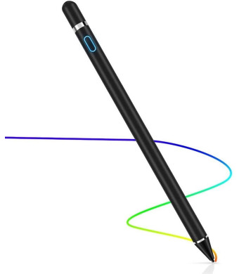 Stylus Pen for Touch Screens, Digital Pen Active Pencil Fine Point Compatible with iPhone iPad and Other Tablets (Black)