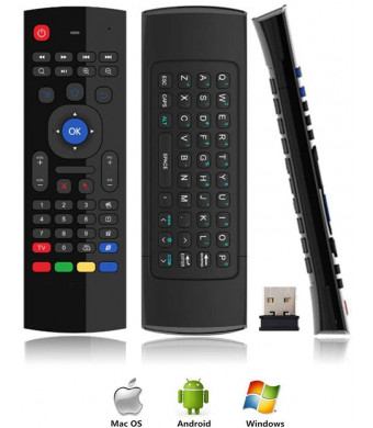 Air Mouse for Android tv Box, Gimibox MX3 Pro Wireless Keyboard 2.4G Smart TV Remote with Motion Sensing Game Handle Android Remote Control for Android TV Box/PC/Smart TV/Projector/HTPC/All-in-one PC/