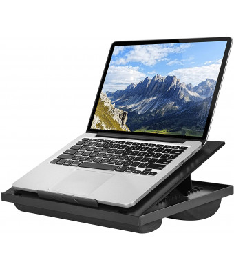 LapGear Ergo Lap Desk with 20 Adjustable Angles - Black - Fits up to 15.6 Inch Laptops and Most Tablets - Style No. 49008,Black and 20 Adjustable Angles,SINGLE Unit