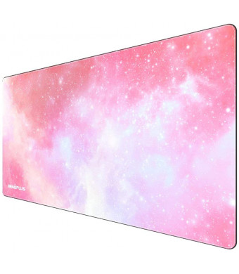 Gaming Mouse Pad, Large Mouse Pad XL Pink, Mouse Pads for Computers 31.515.75In, Large Extended Gaming Keyboard Mouse Pads, Big Desk Mouse Mat Designed for Gaming Surface/Office, Durable Edges