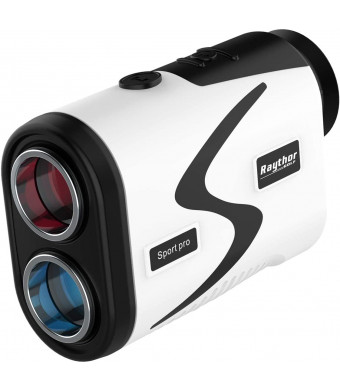 Raythor Golf Rangefinder, 6X Rechargeable Laser Range Finder 1000 Yards with Slope Adjustment, Flag Seeker with Vibration and Fast Focus System, Continuous Scan Support, Help You Choose The Right Club