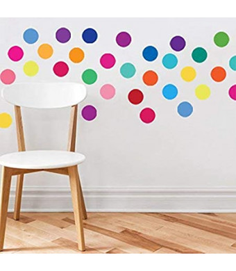 Wall Stickers for Bedroom Living Room, Polka Dot Wall Decals for Kids Boys and Girls, Multicolor 2inch (140 Circles)