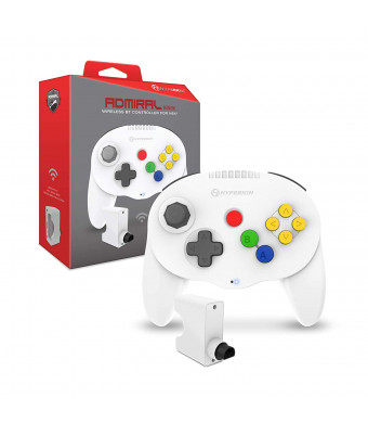 Hyperkin "Admiral" Premium BT Controller for N64 (White) - Nintendo 64