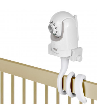 Baby Monitor Mount Camera Shelf Compatible with Infant Optics DXR 8 and Most Other Baby Monitors,Universal Baby Camera Holder,Attaches to Crib Cot Shelves or Furniture (White)