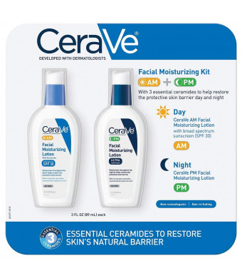 CeraVe Facial Moisturizing Lotion 3oz. AM/PM Bundle