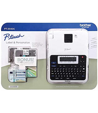 Brother P-Touch Label Maker PT-2040C with Additional Two Tapes (TZe-131, TZe-231)