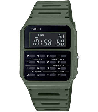 Casio Data Bank Quartz Watch with Resin Strap, Green, 24.1 (Model: CA-53WF-3BCF)