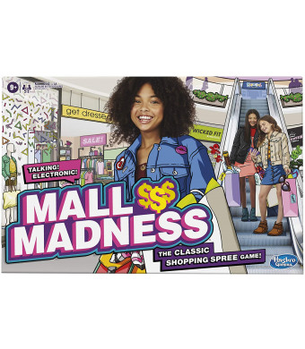 Mall Madness Game, Talking Electronic Shopping Spree Board Game for Kids Ages 9 and Up, for 2 to 4 Players