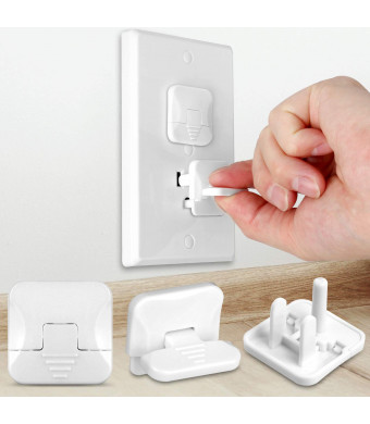 Outlet Covers with Hidden Pull Handle Baby Proofing Plug Covers (45 Pack) 3-Prong Child Safety Socket Covers Electrical Outlet Protectors Kid Proof Outlet Cap