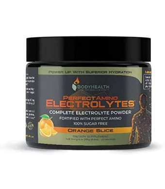 PerfectAmino Electrolytes - Orange Slice Flavor (50 Servings): Complete Electrolyte Powder with Perfect Amino, Sugar Free