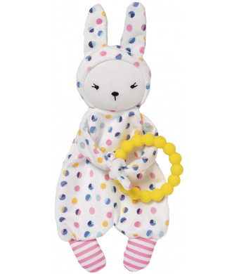 Manhattan Toy Cherry Blossom Days Baby Bunny Soothing Mini Blankie with Removable Silicone Teether