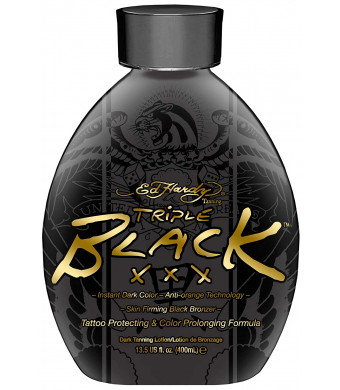 Ed Hardy BLACK XXX Instant Dark Color Tanning Lotion, 13.5 oz