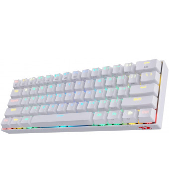 Redragon K530 Draconic 60% Compact RGB Wireless Mechanical Keyboard, 61 Keys TKL Designed 5.0 Bluetooth Gaming Keyboard with Brown Switches and 16.8 Million RGB Lighting for PC, Laptop, Cell Phone