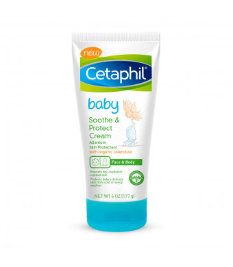 Cetaphil Baby Soothe and Protect Cream with Organic Calendula Prevents Dry, Chaffed or Cracked Skin