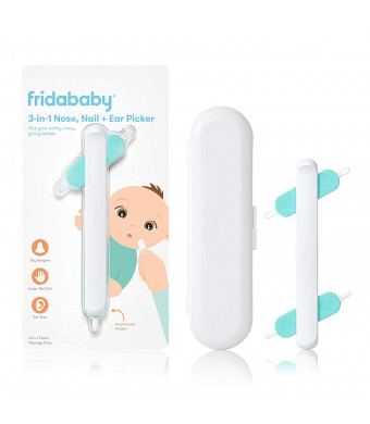 3-in-1 Nose, Nail + Ear Picker by Frida Baby The Makers of NoseFrida The SnotSucker, Safely Clean Baby's Boogers, Ear Wax and More