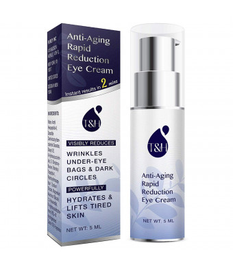 Anti-Aging Rapid Reduction Eye Cream, Visibly and Instantly Reduces Wrinkles, Under-Eye Bags, Dark Circles in 120 Seconds, Hydrates and Lifts Skin, 10ml