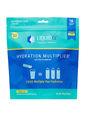 Liquid I.V. Hydration Multiplier Electrolyte Powder Supplement Drink Mix Lemon Lime