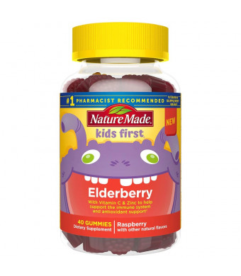 Nature Made Kids First Elderberry Gummies with Zinc and Vitamin C