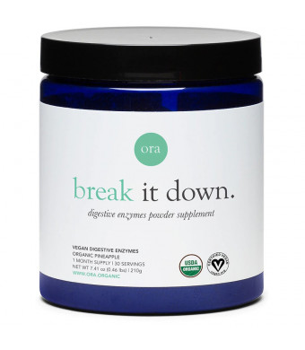 Ora Organic Break It Down - Digestive Enzymes Powder - Pineapple