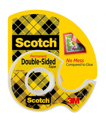 Scotch Double Sided Tape 137, .5 in x 450 in