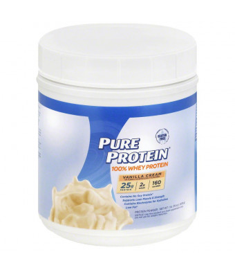 Pure Protein 100% Whey Protein Shake Powder Vanilla Cream