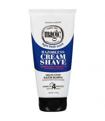 Magic Shave Razorless Cream Shave Light Fresh Scent, Regular Strength