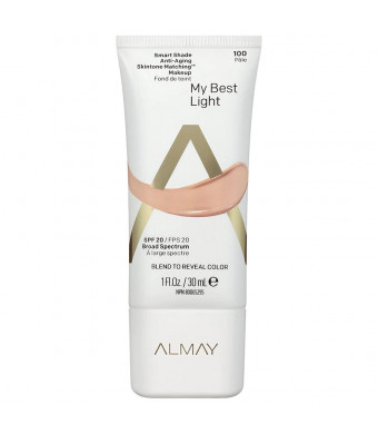 Almay Smart Shade Anti-Aging Skintone Matching Makeup, SPF 20, Light