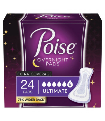 Poise Overnight Incontinence Pads, Ultimate Absorbency