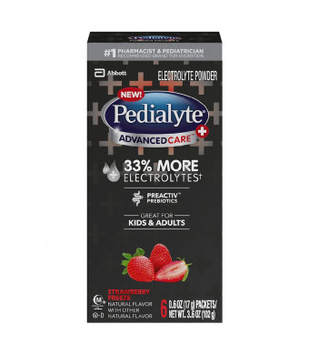 Pedialyte Electrolyte Powder Strawberry Freeze