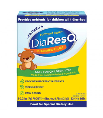 DiaResQ Children's Strength Soothing Diarrhea Relief For Kids Ages 1 Year & Up Vanilla