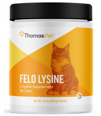 Thomas Pet Felo Lysine - L-Lysine Supplement for Cats - Lysine for Cats - (12 Ounces, Powder)