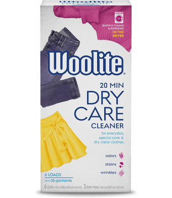 Woolite At Home Dry Cleaner, Fragrance Free, 6 Cloths