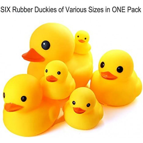 Pack of 6 Rubber Ducks