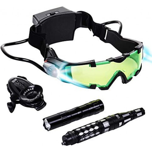 Spy Gear Set for Kids - Cool Spy Gadgets Kit - Night Vision Goggles,  Invisible Ink Pen, Flashlight, Micro Listener Equipment - Surveillance Toys  for 