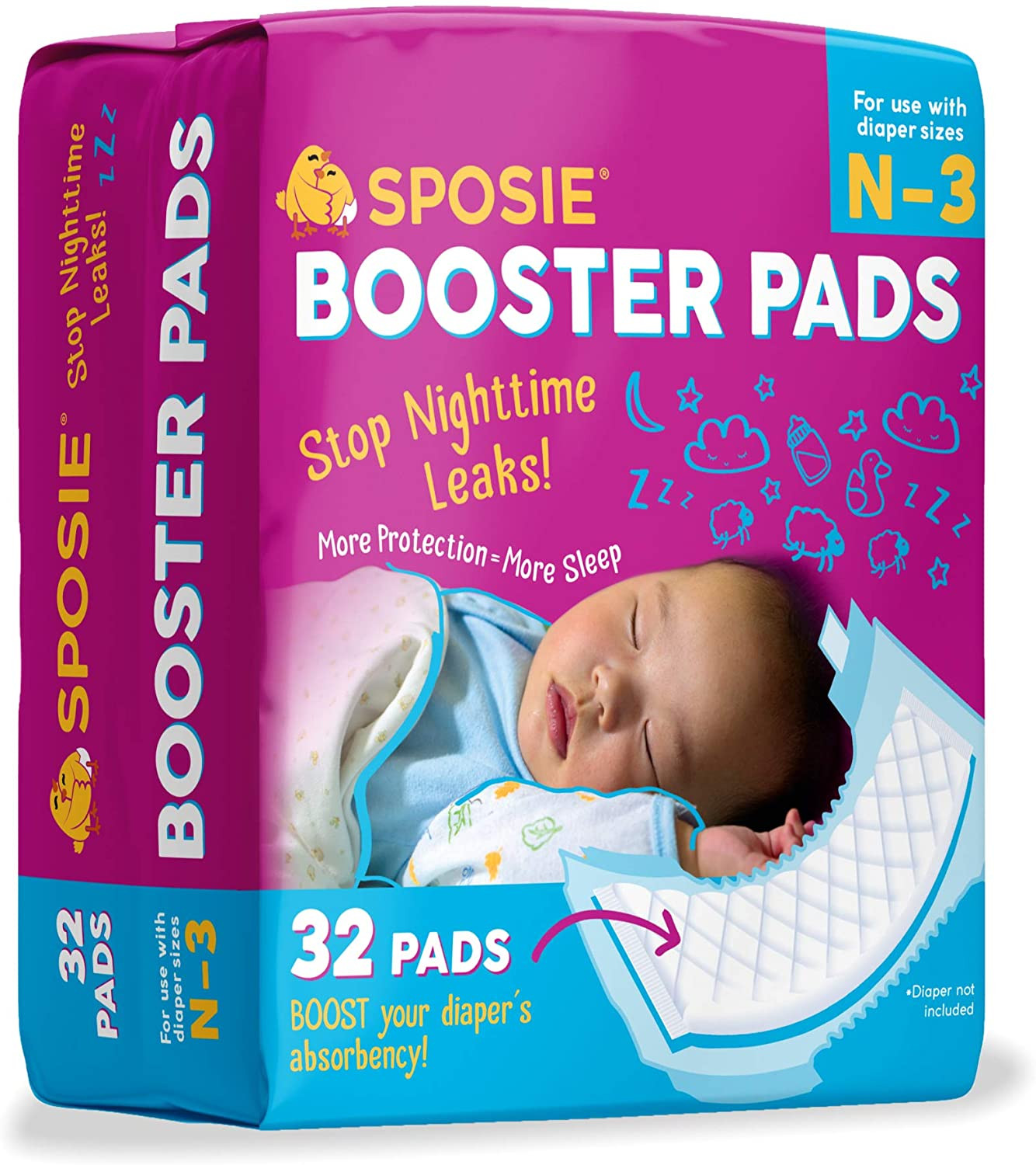 Sposie Booster Pads - Stop nighttime leaks!