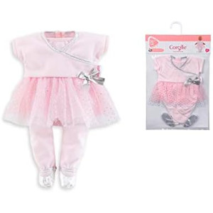 Corolle Sport Dance Baby Doll Outfit Set - Premium Mon Grand Poupon Baby Doll Clothes and Accessories fit 14" Dolls , Pink