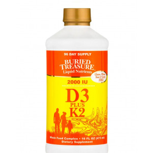 Buried Treasure Liquid Vitamin D3 with K2 - 16 fl. oz (473 ml)