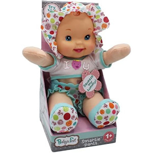Baby's First Doll, Smartie Pants with Raspberry White T-Shirt, Machine Washable Doll, Lifelike Features, for Ages 1+