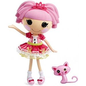 Lalaloopsy Doll- Jewel Sparkles and Pet Persian Cat, 13" Princess Doll with Pink Hair, Pink Outfit and Accessories, Reusable House Playset- Gifts for Kids, Toys for Girls Ages 3 4 5+ to 103 Years Old