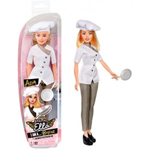 MGA's Dream Ella I AM A Baker Aria Fashion Doll, Includes Chef Jacket, Hat & Pan Accessories, Blonde Hair, Career Play Pretend Gift for Kids, Toys for Girls & Boys Ages 3 4 5+ Years