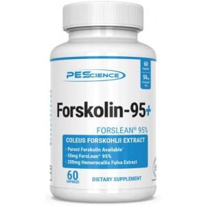 PEScience Forskolin Capsules, 95% Pure Forskolin Extract, Patented ForsLean, 60 Count